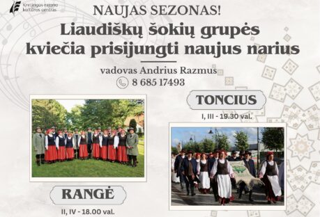 Liaudiškų šokių grupės kviečia