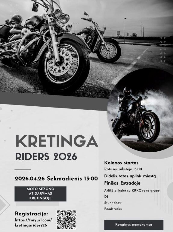„Kretinga riders 2026“ motociklininkų-mėgėjų suvažiavimas – sezono atidarymas