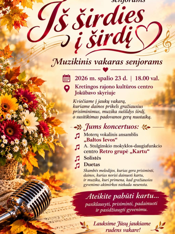 Koncertas „Iš širdies į širdį“, skirtas senjorams